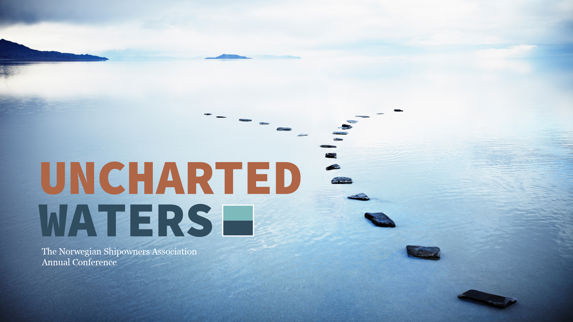 Stepping stones, graphic promoting the annual conference 2023: Uncharted waters