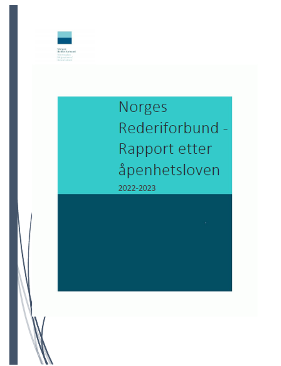 Norges Rederiforbunds rapport etter Åpenhetsloven  2022-2023