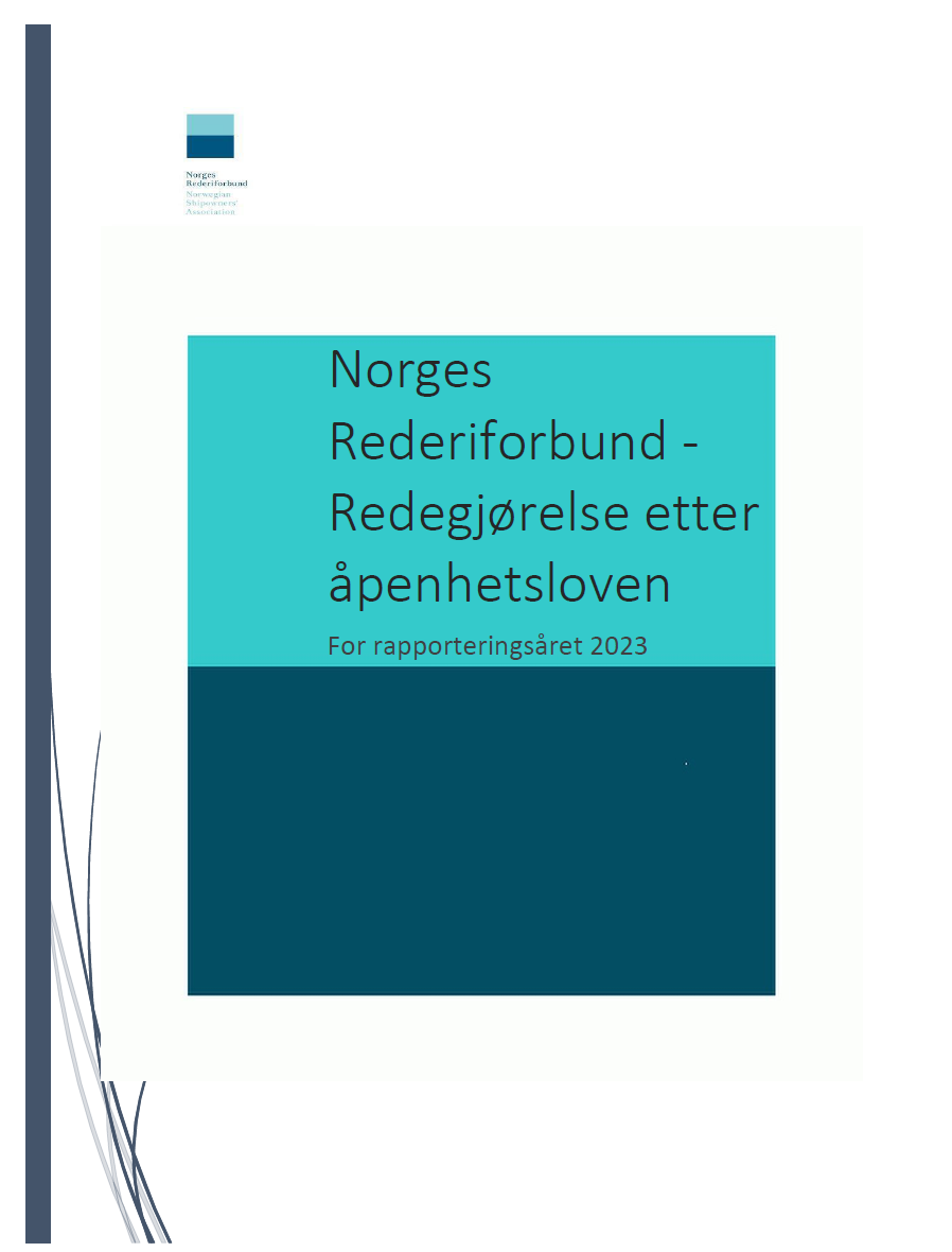 rapportforside redegjørelse etter åpenhetsloven for 2023 