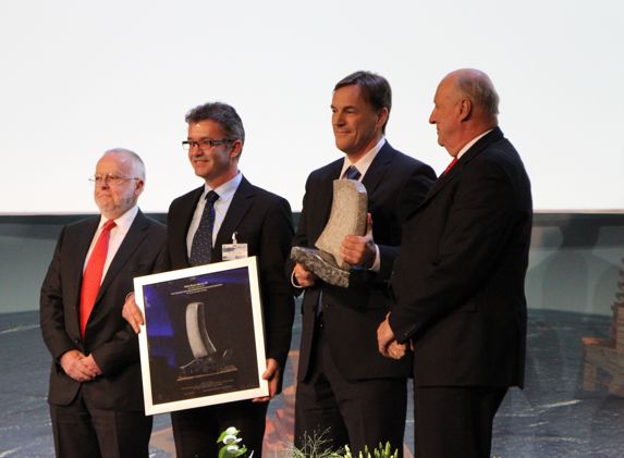 Rolls Royce Marine accepting the Heyerdahl Award in 2014 