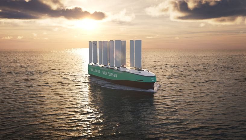 Illustration of Wallenius Wilhelmsen ship concept Orcelle Wind