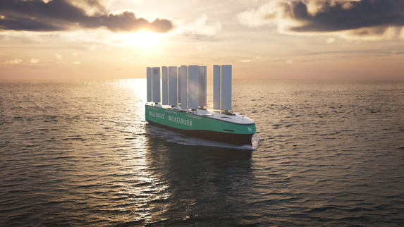 Illustration of Wallenius Wilhelmsen ship concept Orcelle Wind