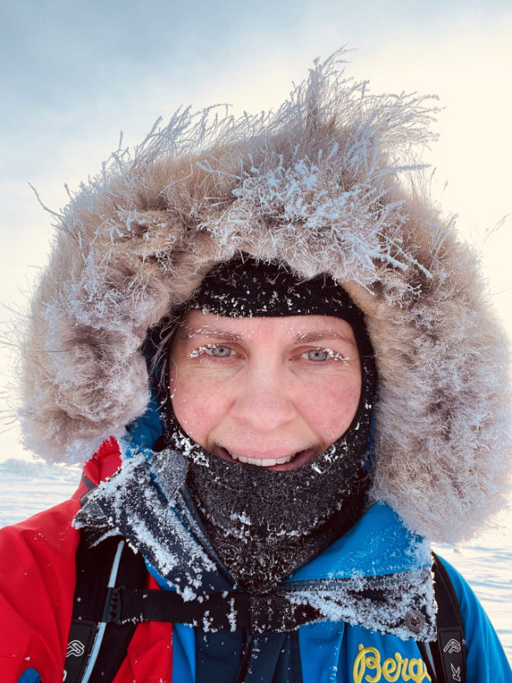 Johanne Koll-Hansen Bø, selfie fra Finnmarksvidda 