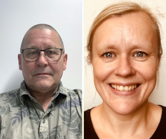 kollasje av portrettene til Harry Arne Haugen og Jorunn Steensnæs