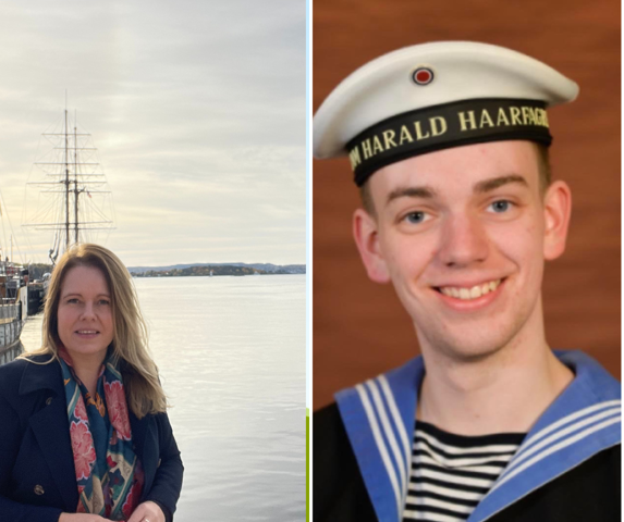 collage av portrettene til karin gjerløw høidahl og håvard vatnan